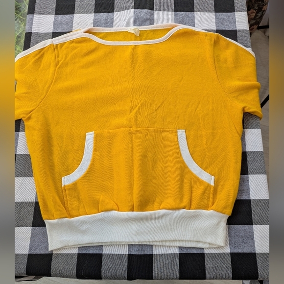 True Vintage 70s Fleece Cropped Pullover Top - Picture 2 of 7